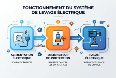 Schéma de câblage électrique pour palan