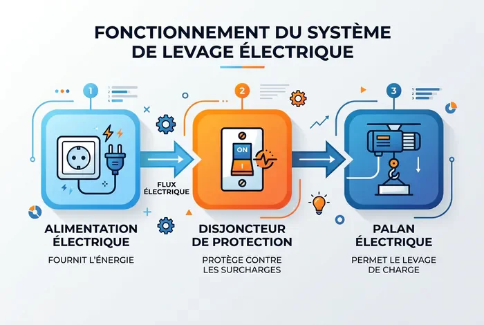 Schéma de câblage électrique pour palan