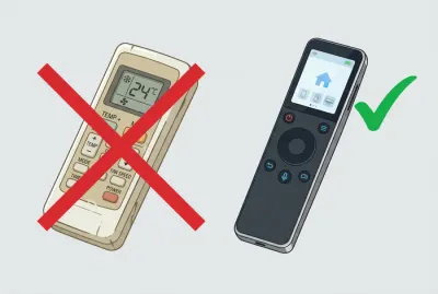 Remplacement d'une vieille télécommande de climatiseur par un modèle universel