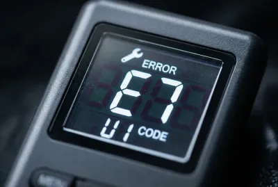 Écran de télécommande Daikin affichant le code d'erreur E7.