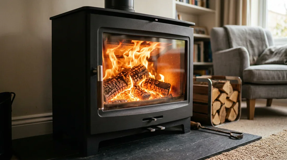 Avantages du chauffage au bois Poêle à bois performant dans un intérieur chaleureux