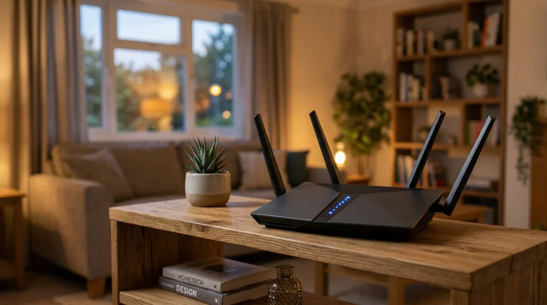 Vérification du réseau Wi-Fi domestique Routeur Wi-Fi domestique en fonctionnement pour tester la connexion réseau