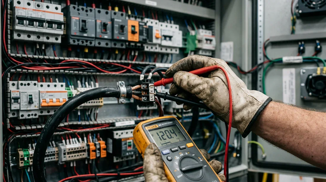 Vérification de la tension électrique avec un multimètre