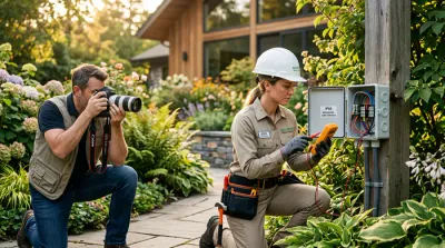 Gros plan macro sur le mécanisme d'un disjoncteur C32N
