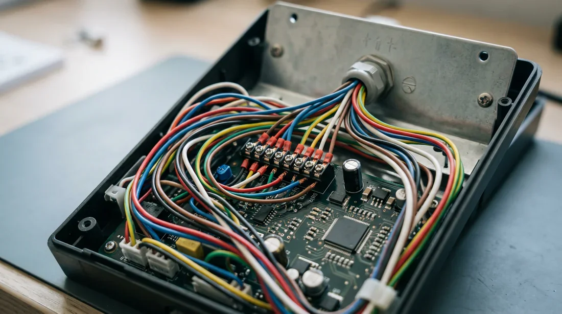 Détail des composants internes d'un interphone Urmet