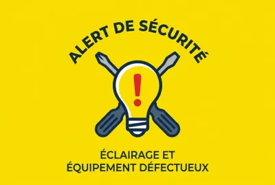 Icône d'infographie d'ampoule avec point d'exclamation et tournevis