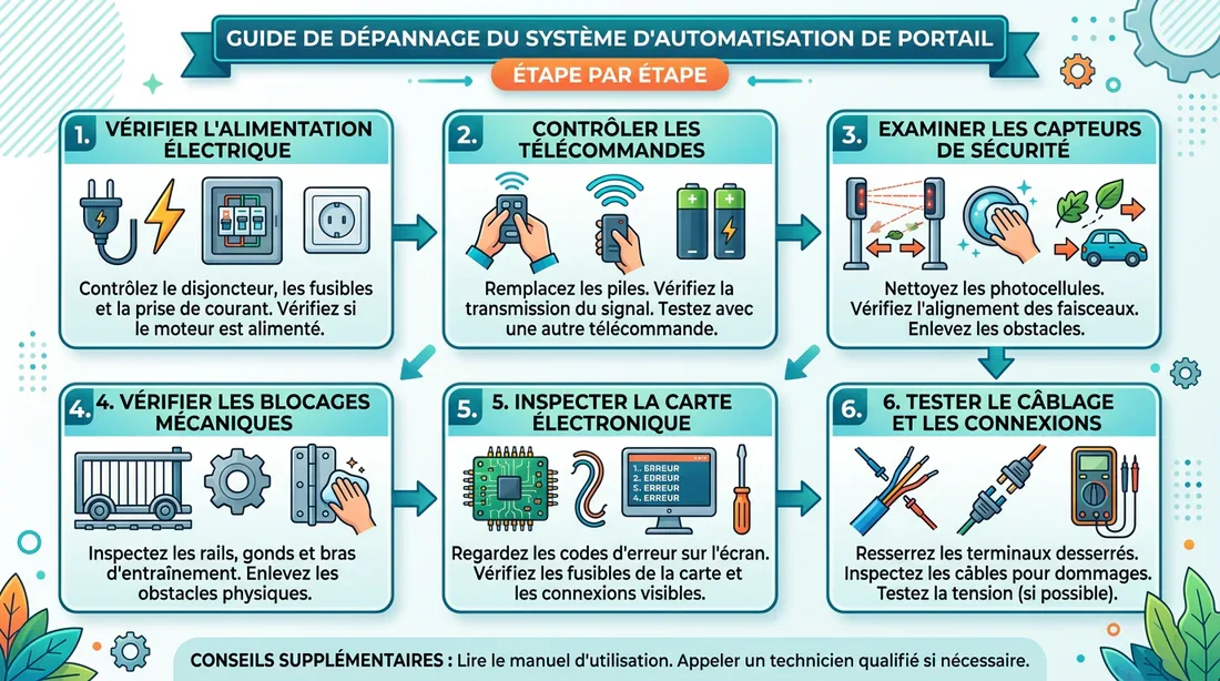 Infographie dépannage motorisation portail