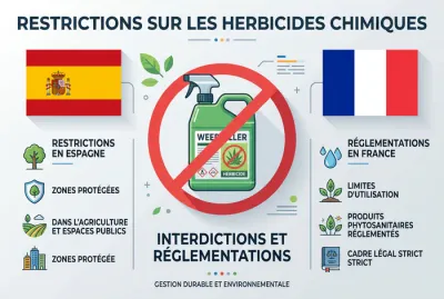 Infographie interdiction de transport de désherbant entre l'Espagne et la France