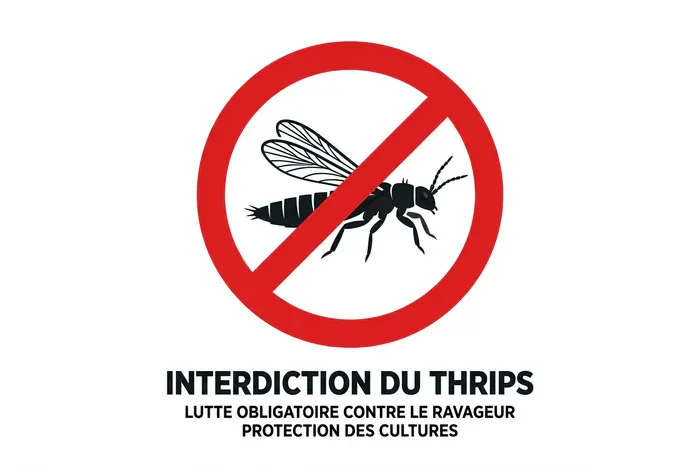 Illustration d'interdiction contre les thrips
