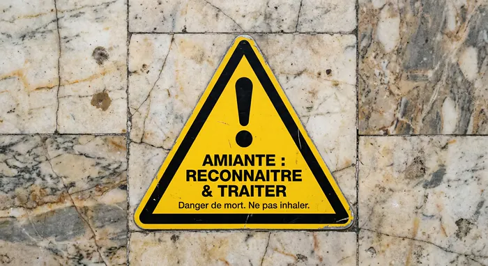 Carrelage amiante : guide 2026 - Carrelage amiante : 3 solutions de pro - Amiante sous le carrelage ? Les solutions Miniature informative sur l'amiante et le traitement des sols