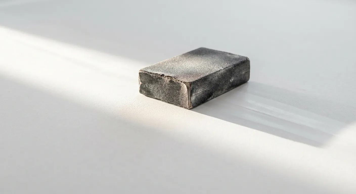 Gros plan sur un outil de ponçage de bandes de placo