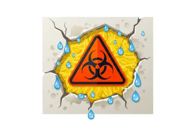 Illustration danger moisissure derrière cloison placo