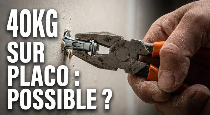 Utilisation d'une pince à expansion pour fixer un radiateur sur du placo