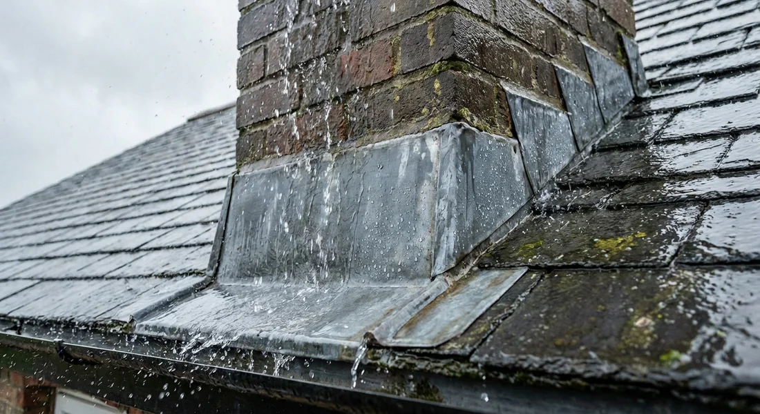 Importance de l'étanchéité autour de la cheminée pour éviter les infiltrations d'eau.